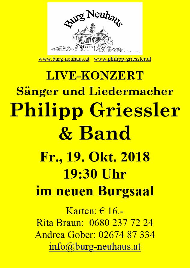 Konzert Philipp Griessler 19.10.2018