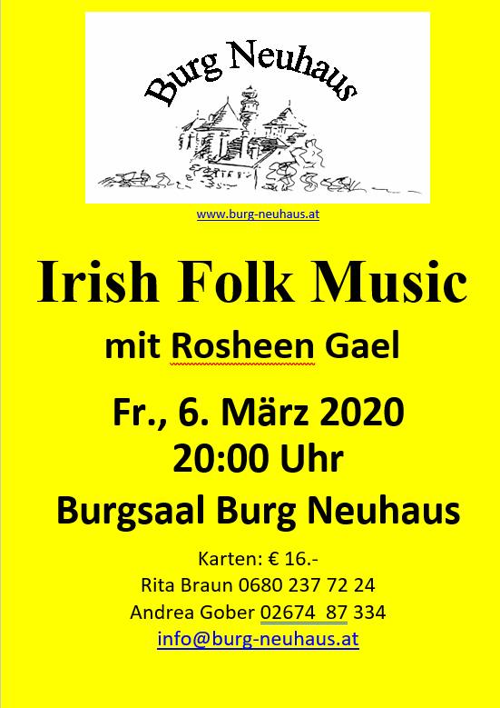 Konzert Rosheen Gael 6.3.2020