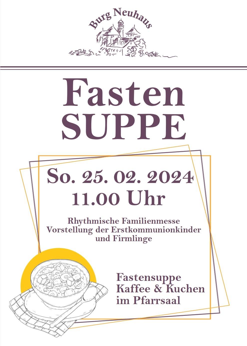 Rhythmische Familienmesse Erstkommunionkinder Firmlinge Fastensuppe