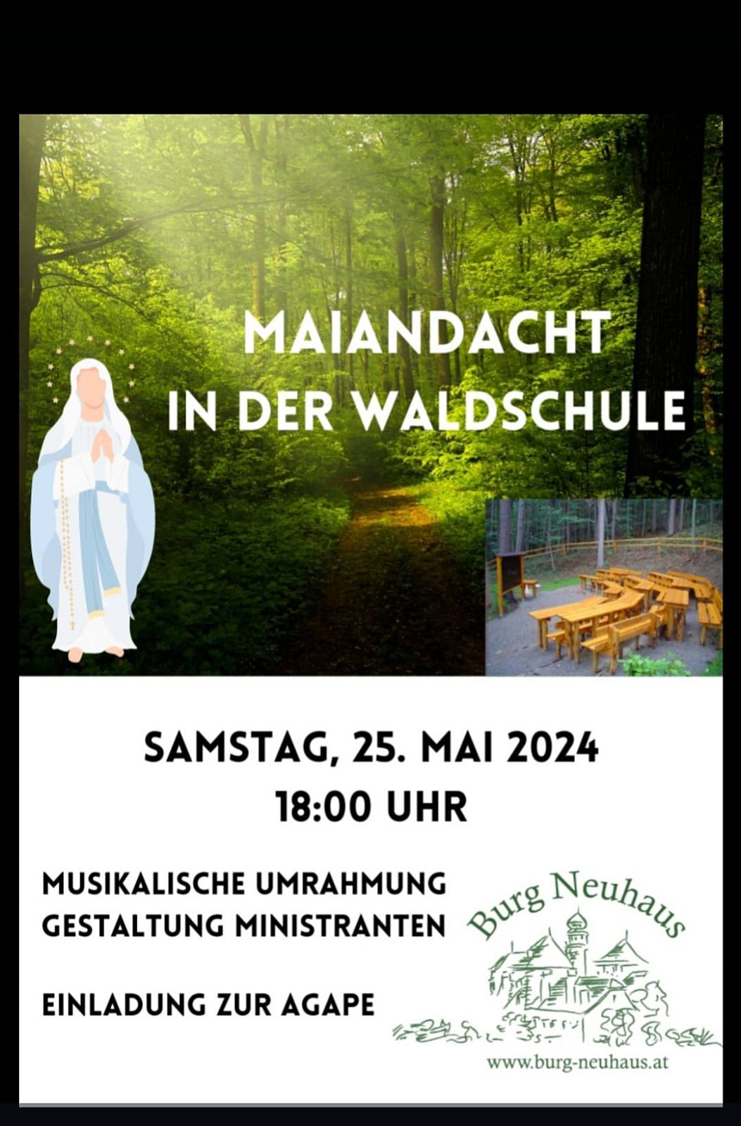 Maiandacht in der Waldschule am 25.05.2024