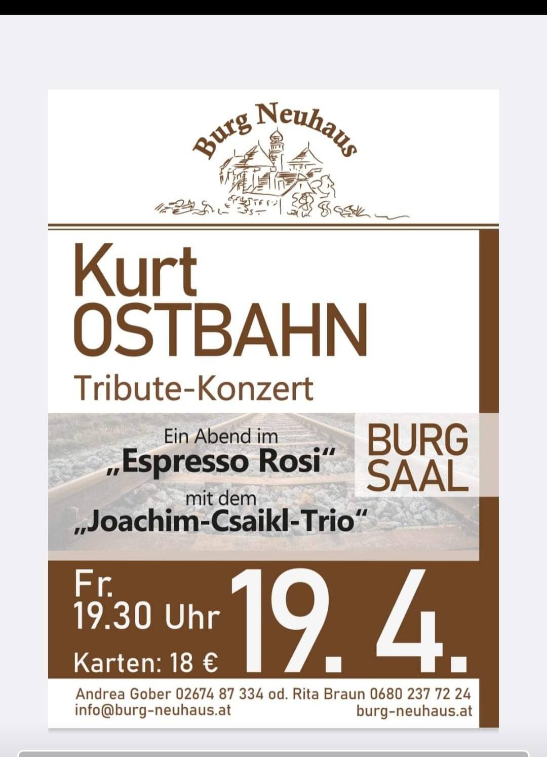 Kurt Ostbahn Tribute-Konzert - Joachim-Csaikl-Trio