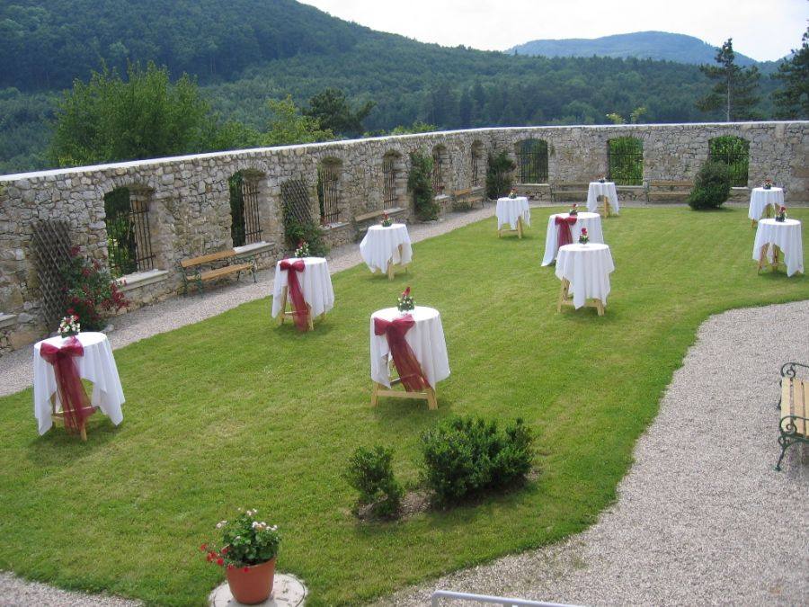 Ambiente Hochzeit im Rosengarten