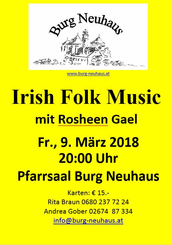 Konzert Rosheen Gael 9.3.2018