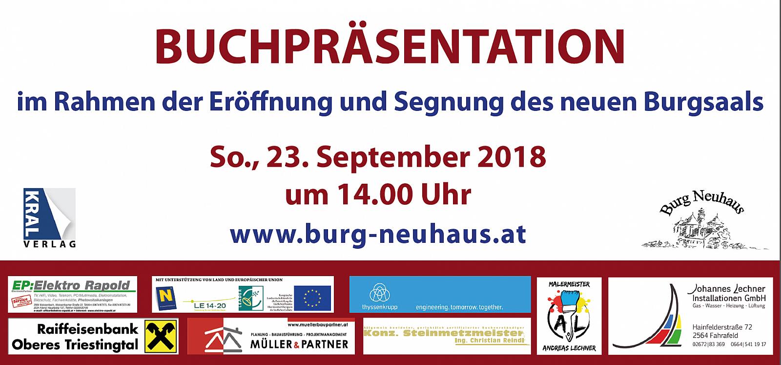 Burgsaaleröffnung am 23.9.2018