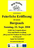Burgsaaleröffnung am 23.9.2018