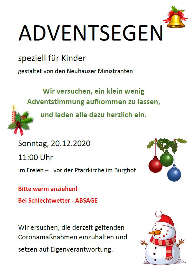 Adventsegen speziell für Kinder