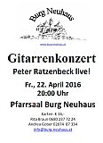 Gitarrenkonzert Peter Ratzenbeck 22.4.2016